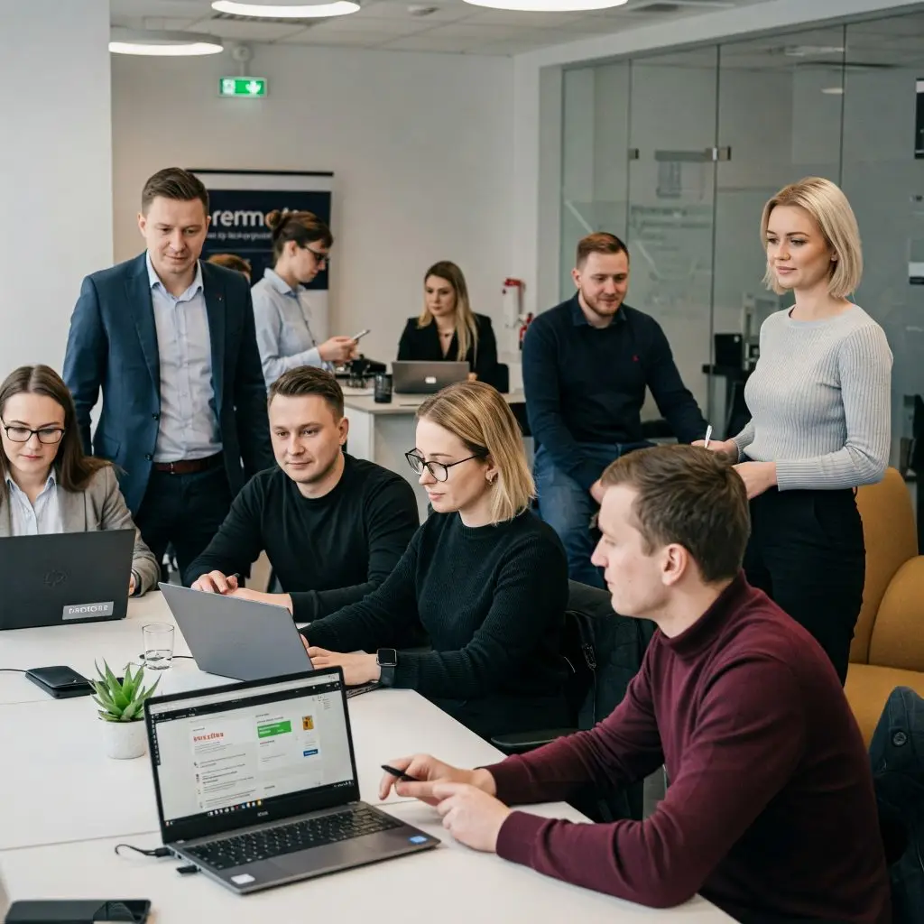 Employees in Poland receive benefits information, possibly managed by an EOR.